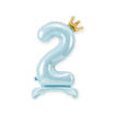 Picture of STANDING FOIL BALLOON NUMBER 2 SKY BLUE 84CM